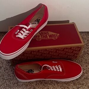 Vans Red Canvas Sneakers